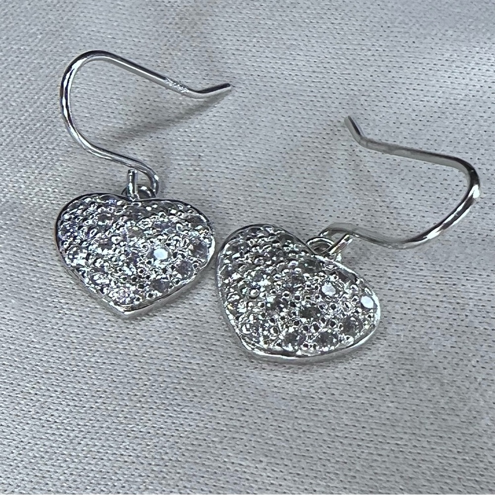 PAJ CZ 925 Heart Earrings